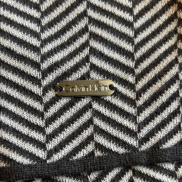 Calvin Klein Monochrome Chevron Cowl Neck Sweater - Picture 2 of 8